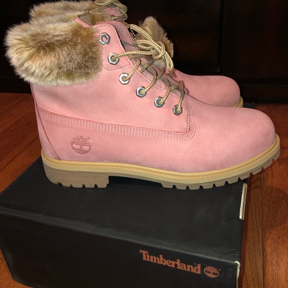 timberland with fur collar